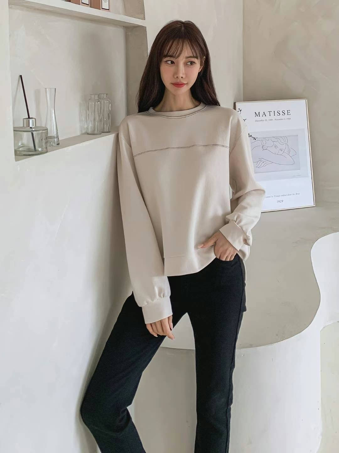 V Basic Long Sleeve Shirt