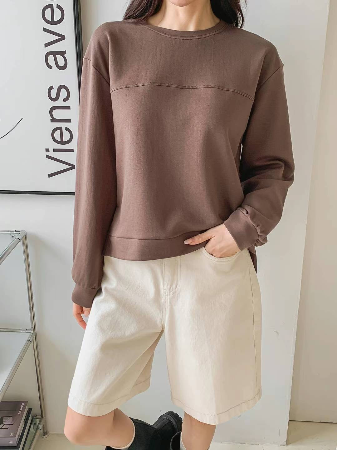 V Basic Long Sleeve Shirt