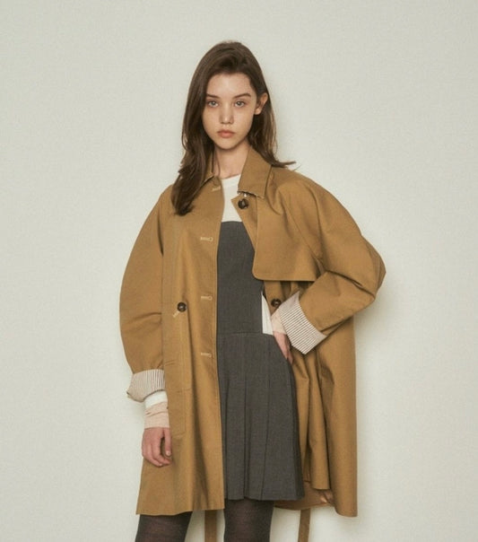 Curve Sleeve Trench Coat